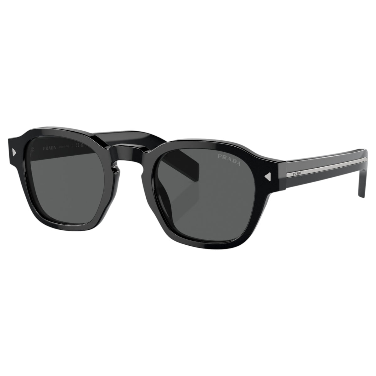 Mens Prada PRA16S Sunglasses Black/Dark Grey