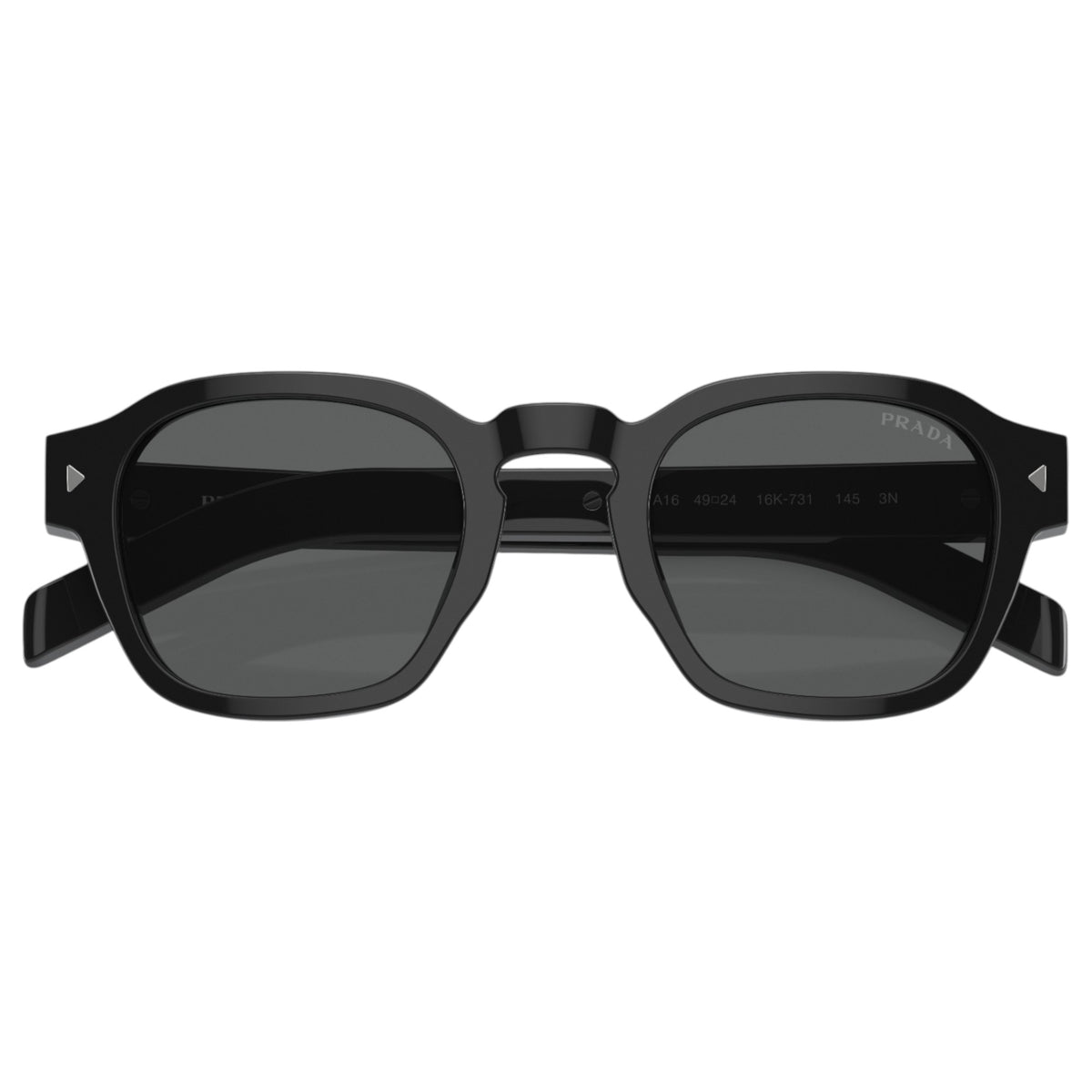 Mens Prada PRA16S Sunglasses Black/Dark Grey