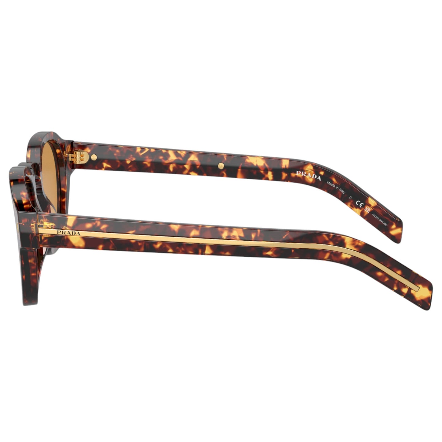 Mens Prada PRA16S Sunglasses Magma Tortoise/Light Brown