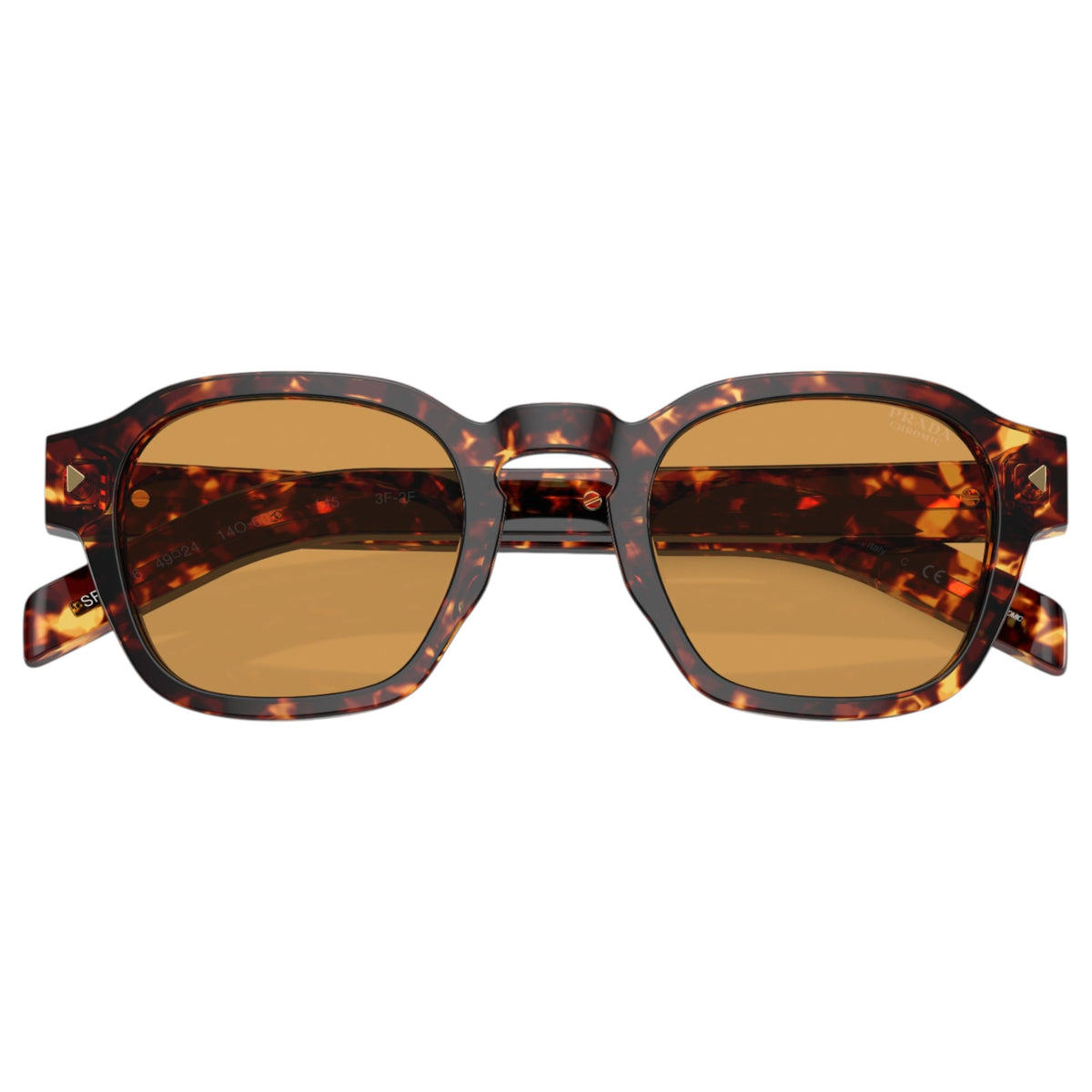 Mens Prada PRA16S Sunglasses Magma Tortoise/Light Brown