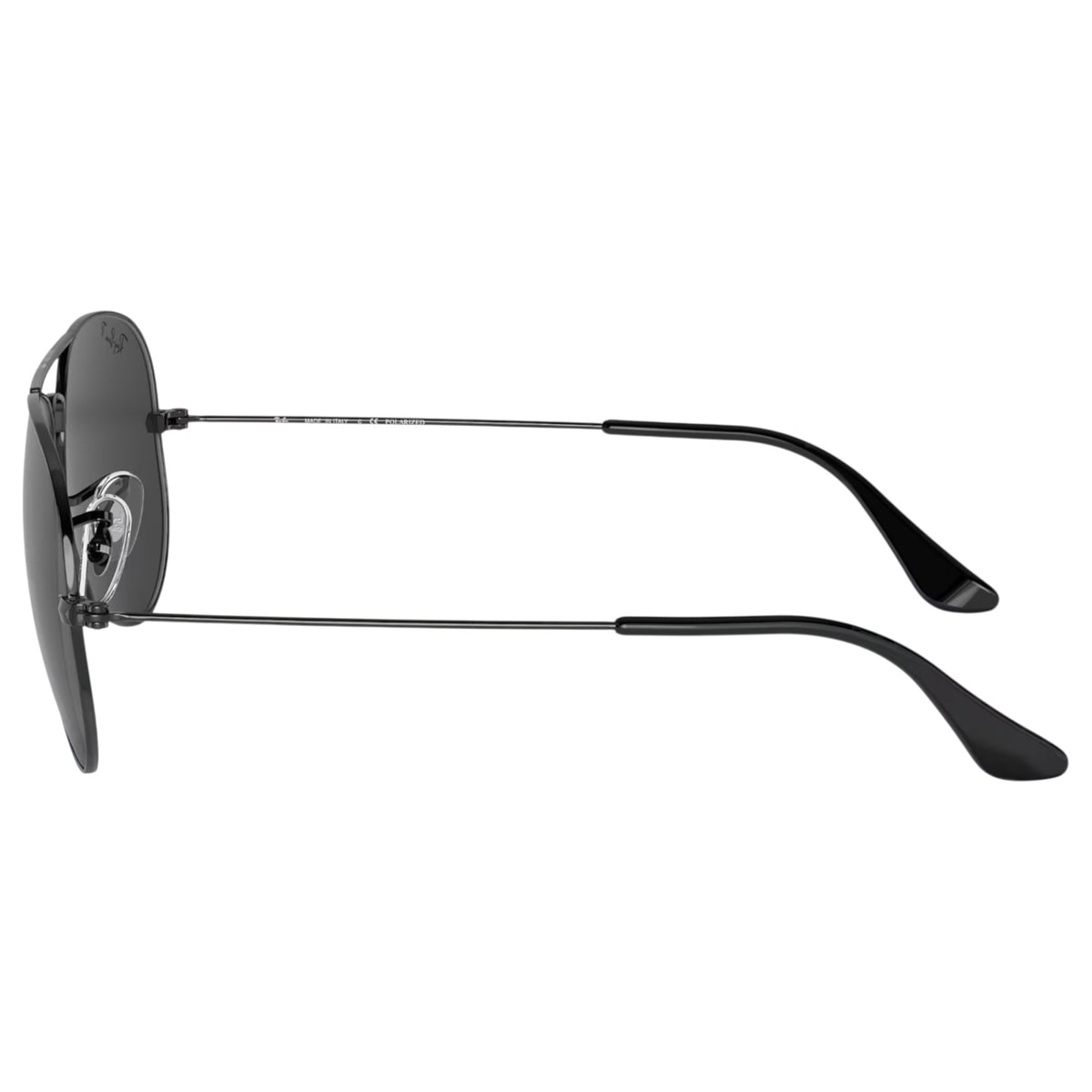 Mens Ray-Ban Aviator RB3025 Polarised Sunglasses Polished Black