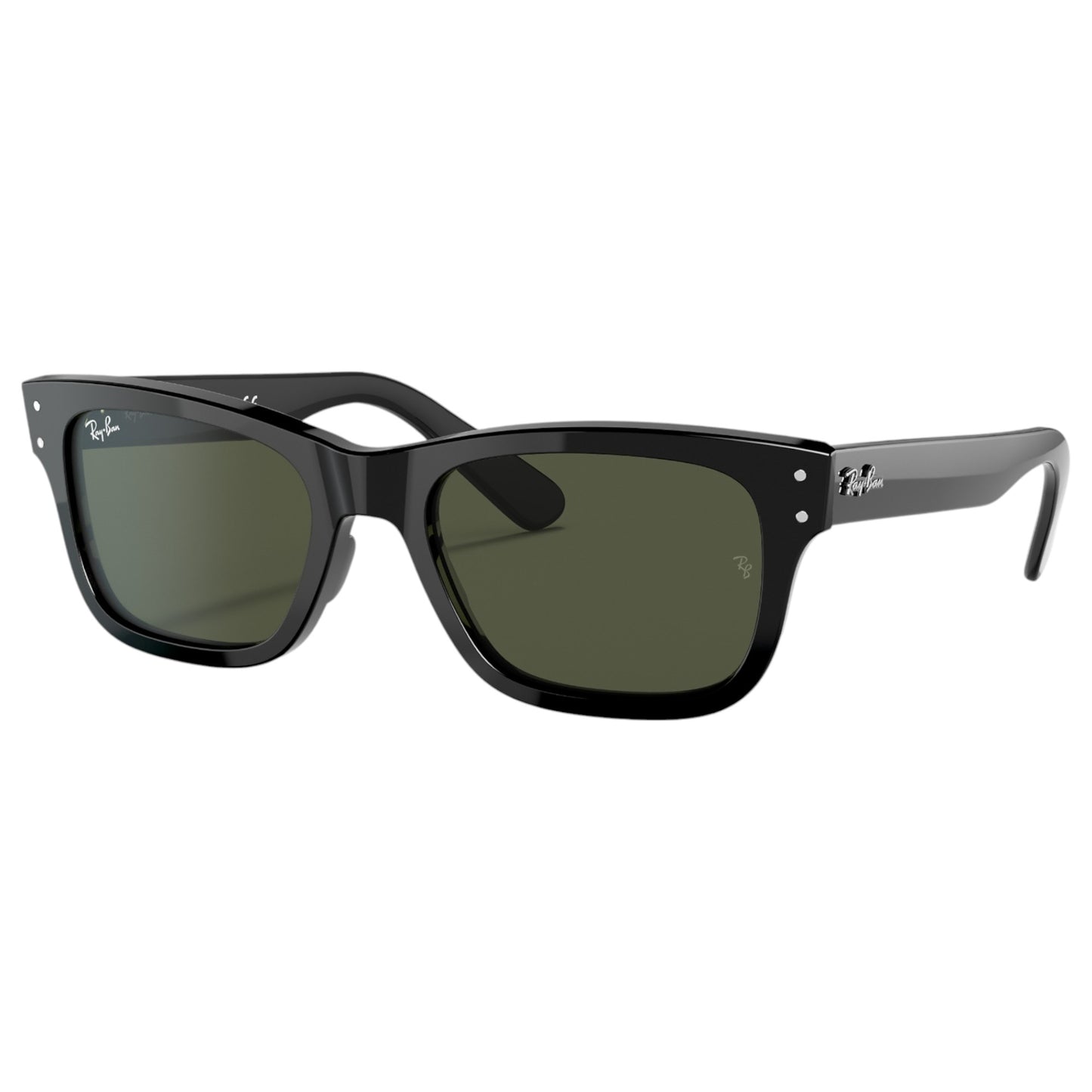 Mens Ray-Ban Burbank RB2283 Sunglasses Polished Black/ Green