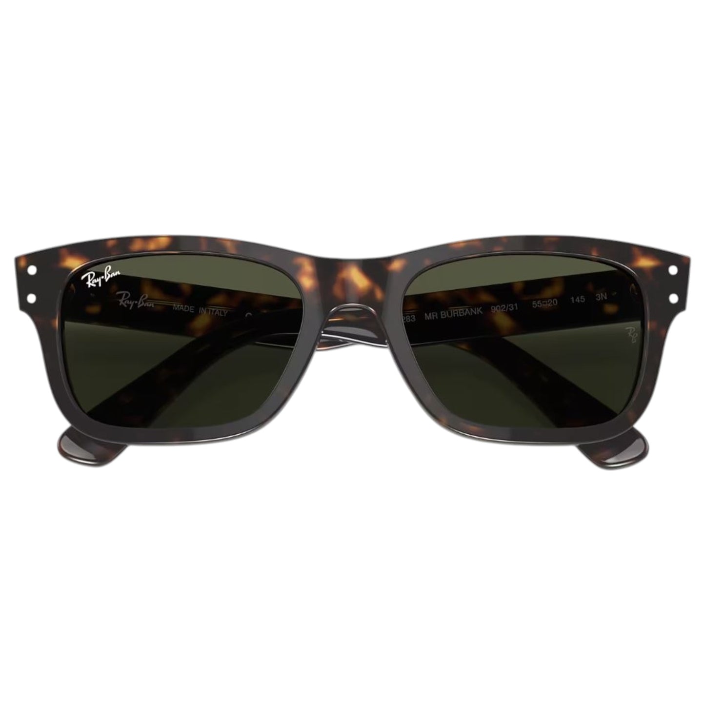 Mens Ray-Ban Burbank RB2283 Sunglasses Polished Havana/ Green