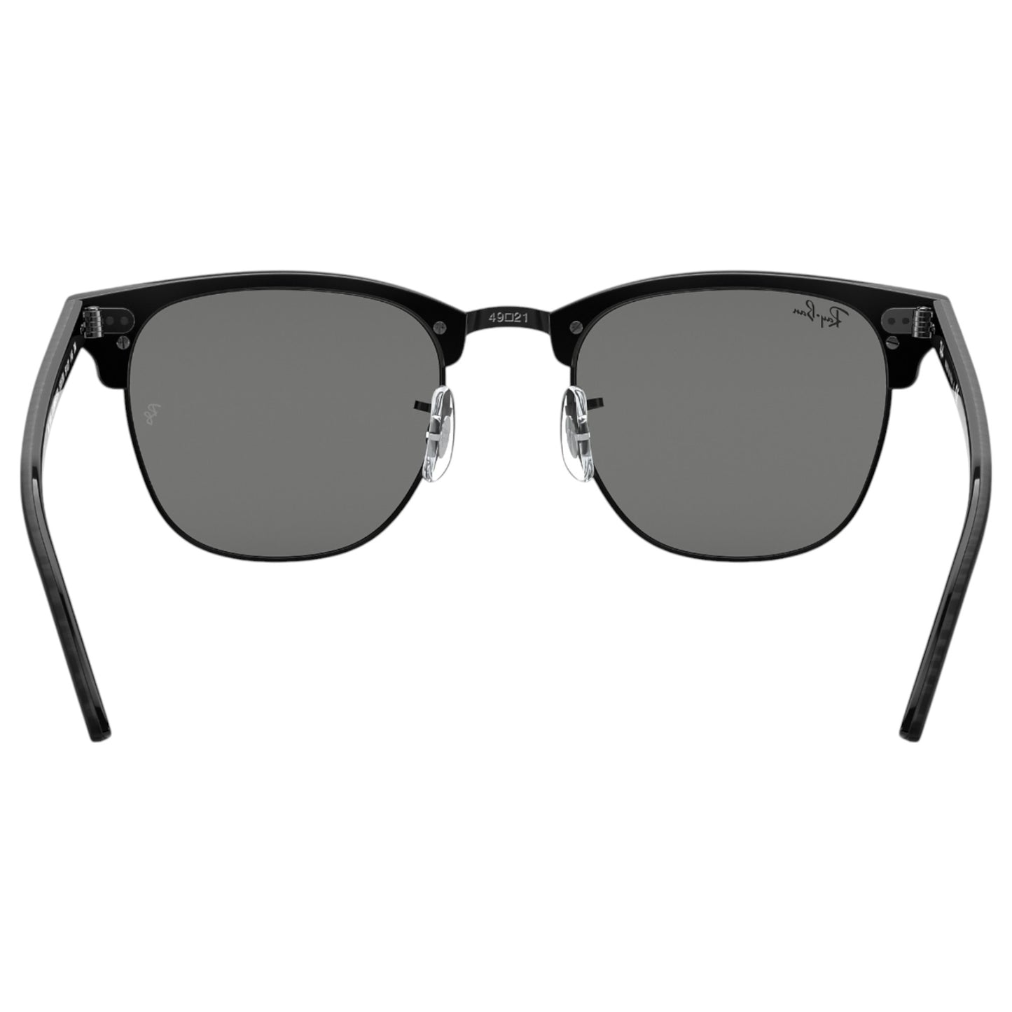 Mens Ray-Ban Clubmaster RB3016 Sunglasses Polished Black/ Dark Grey