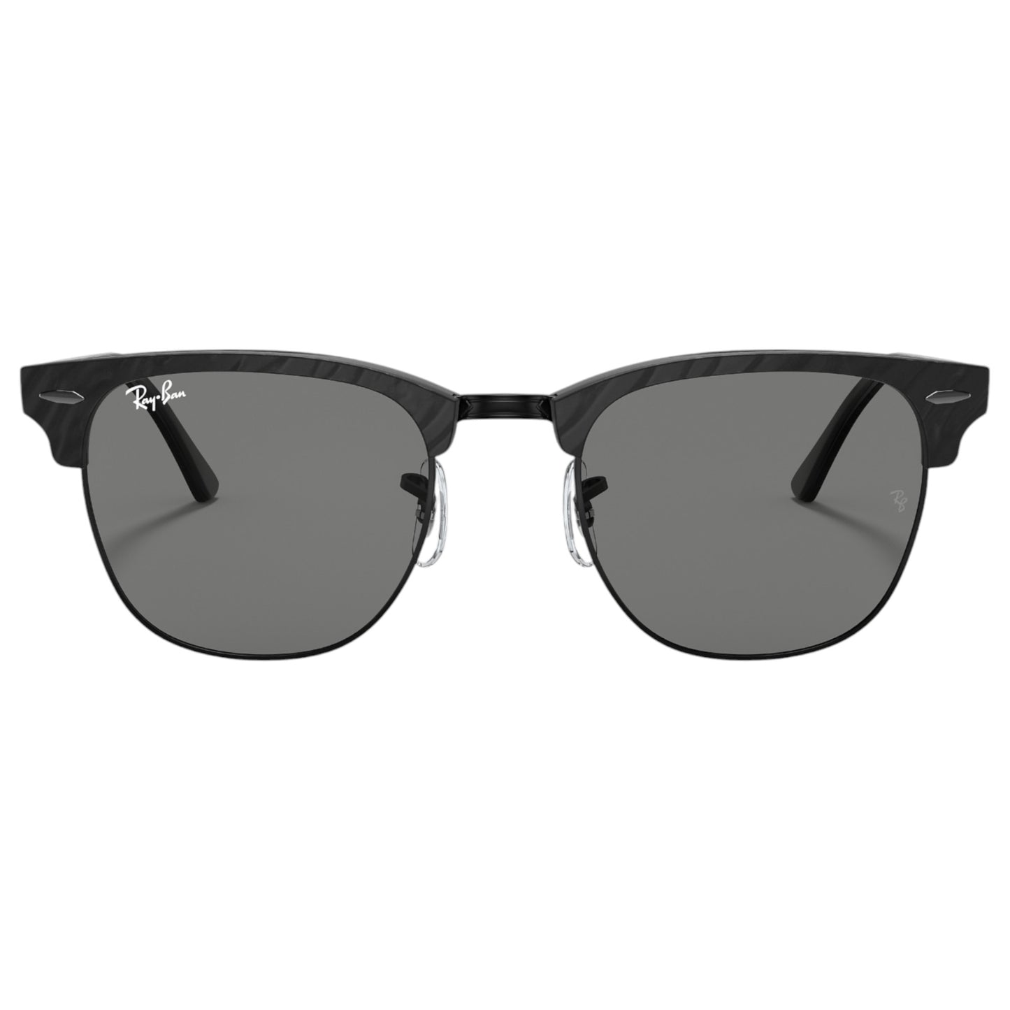 Mens Ray-Ban Clubmaster RB3016 Sunglasses Polished Black/ Dark Grey