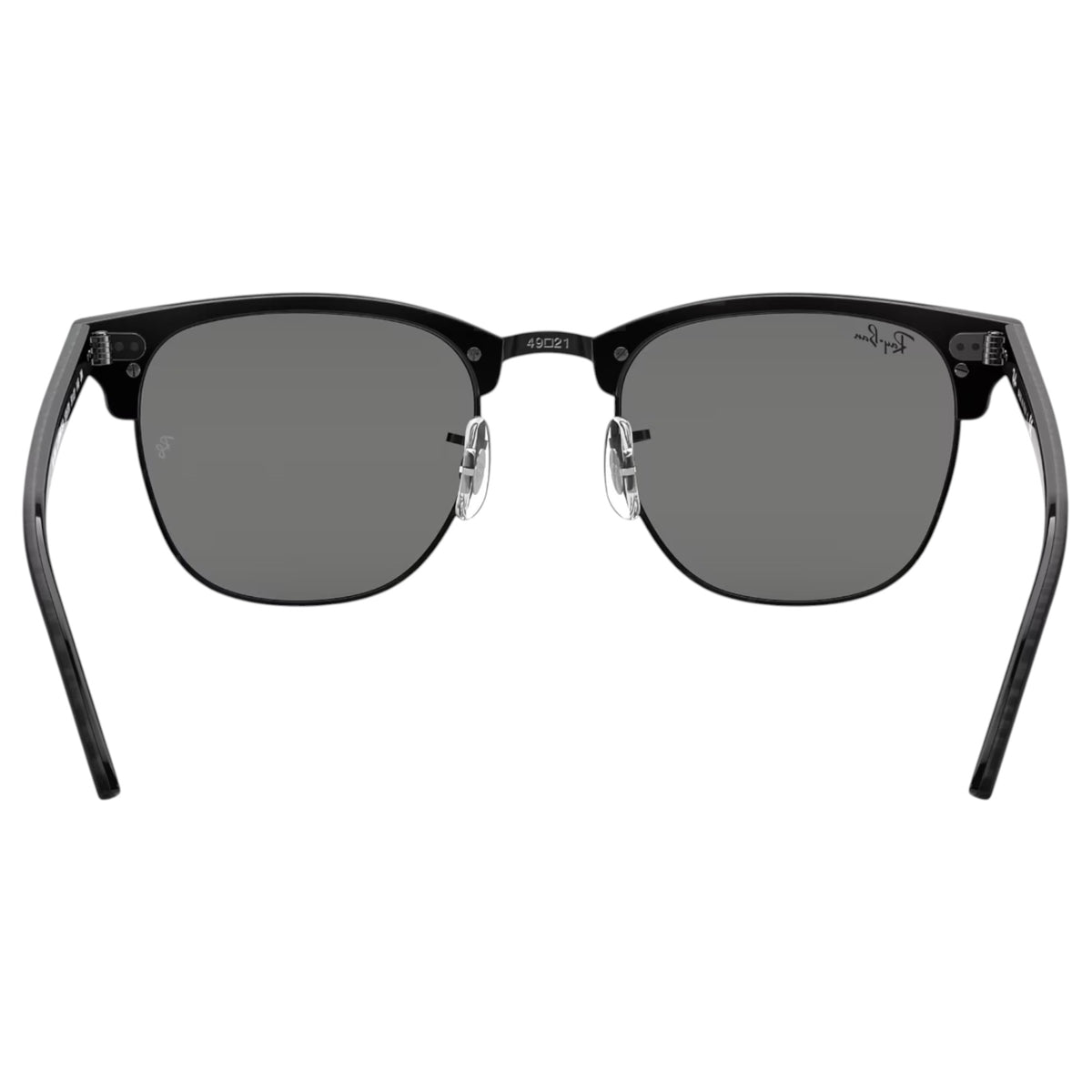 Mens Ray-Ban Clubmaster RB3016 Sunglasses Polished Black/ Dark Grey