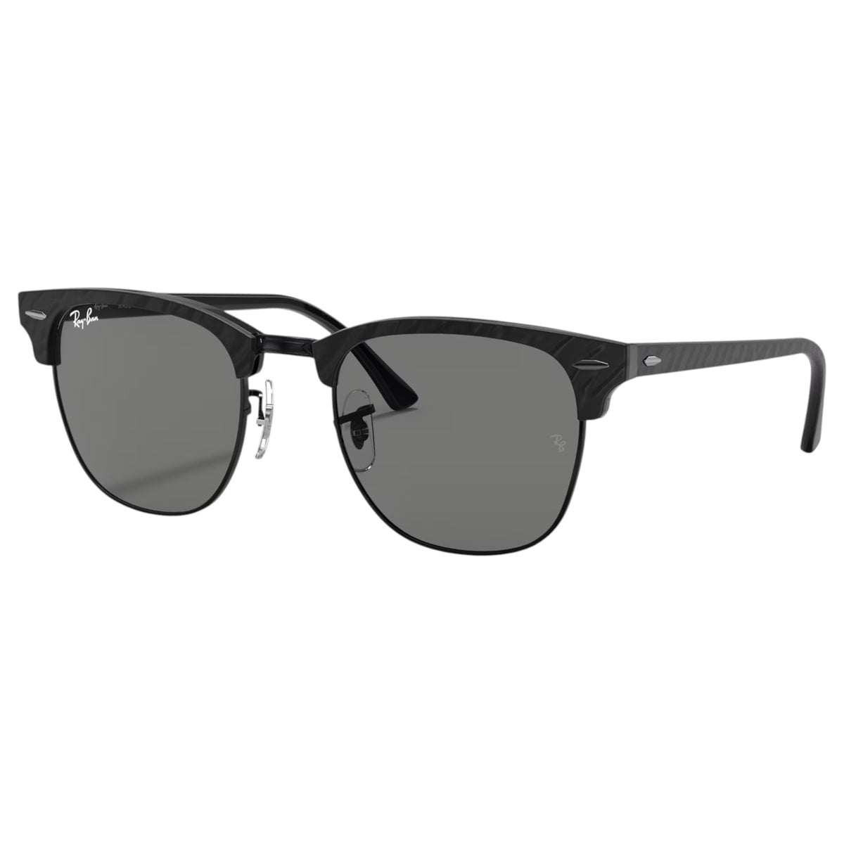 Mens Ray-Ban Clubmaster RB3016 Sunglasses Polished Black/ Dark Grey