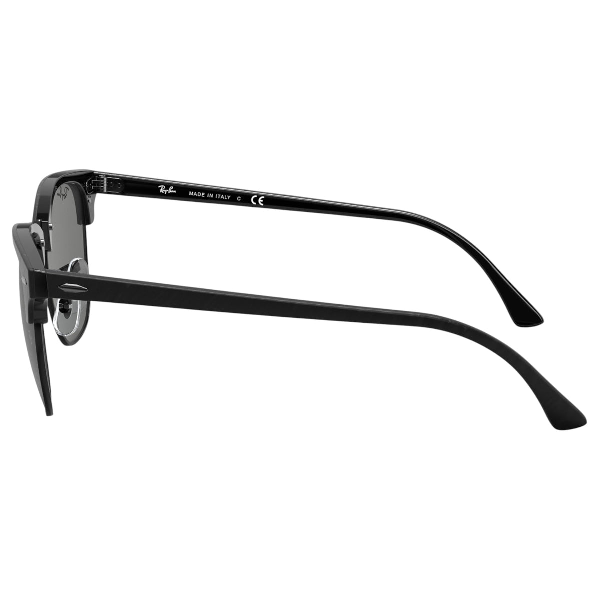 Mens Ray-Ban Clubmaster RB3016 Sunglasses Polished Black/ Dark Grey