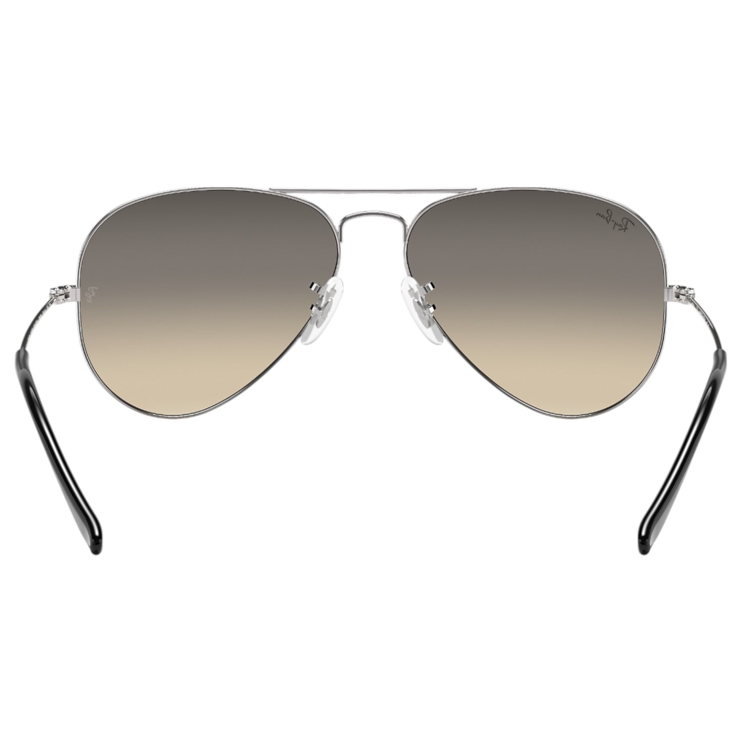 Mens Ray-Ban Aviator RB3025 Sunglasses Polished Silver/ Light Grey