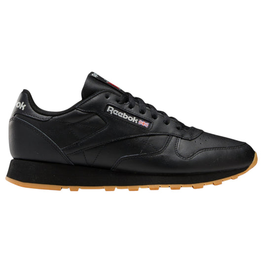 Mens Reebok Classic Leather Shoes Black/Gum