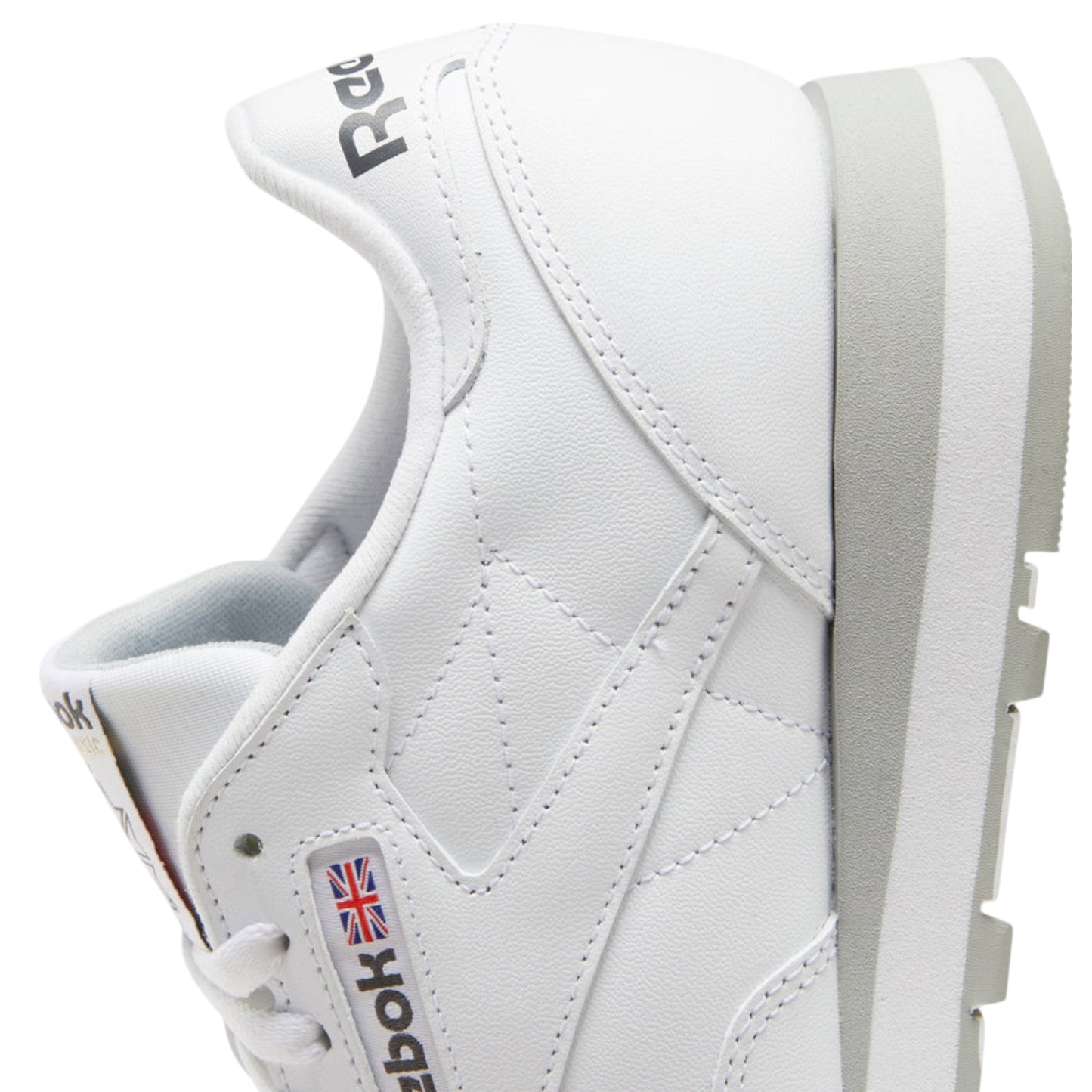 Mens Reebok Classic Leather Shoes White/Grey