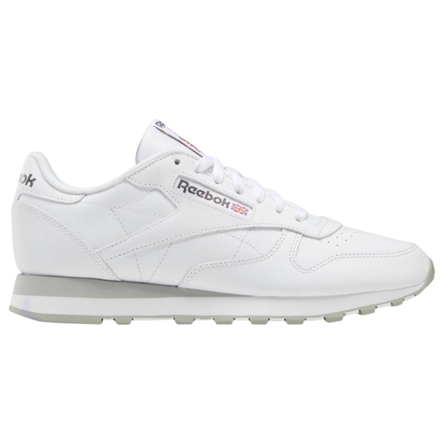 Mens Reebok Classic Leather Shoes White/Grey