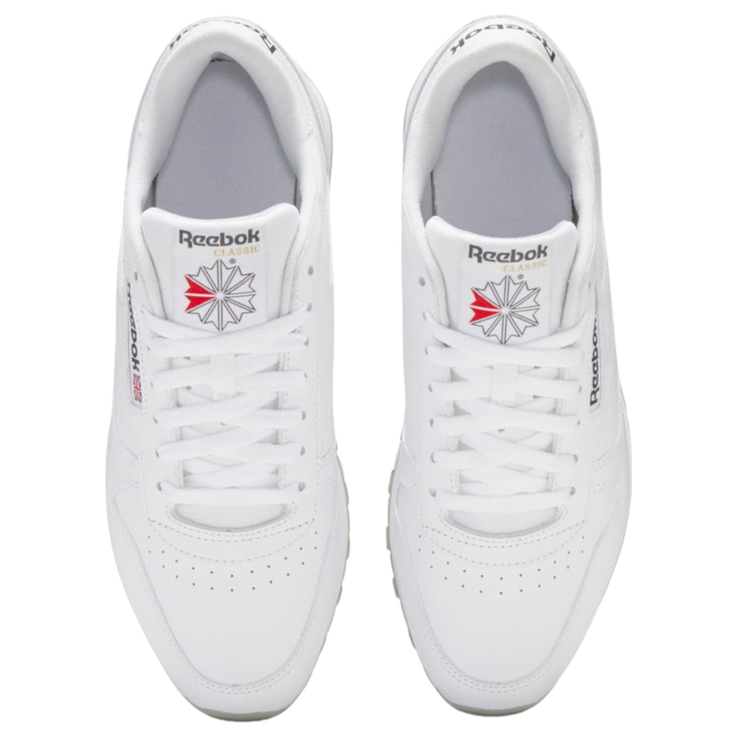 Mens Reebok Classic Leather Shoes White/Grey