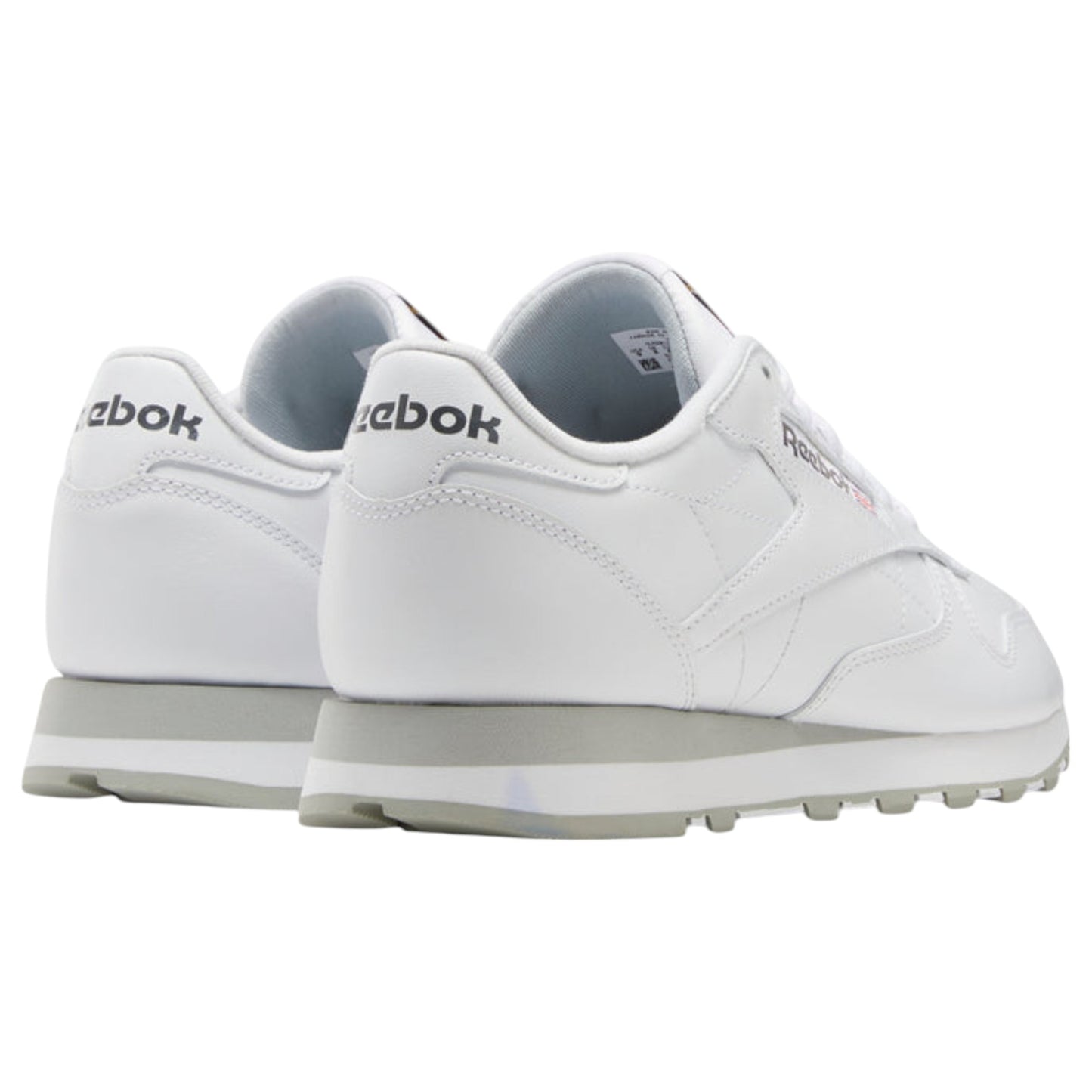 Mens Reebok Classic Leather Shoes White/Grey