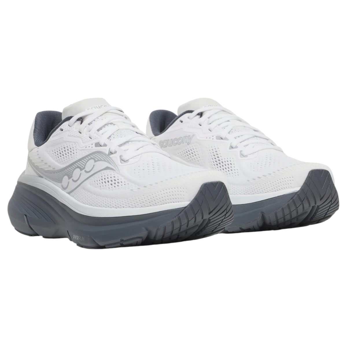 Mens Saucony Guide 19 Shoes White/Shadow
