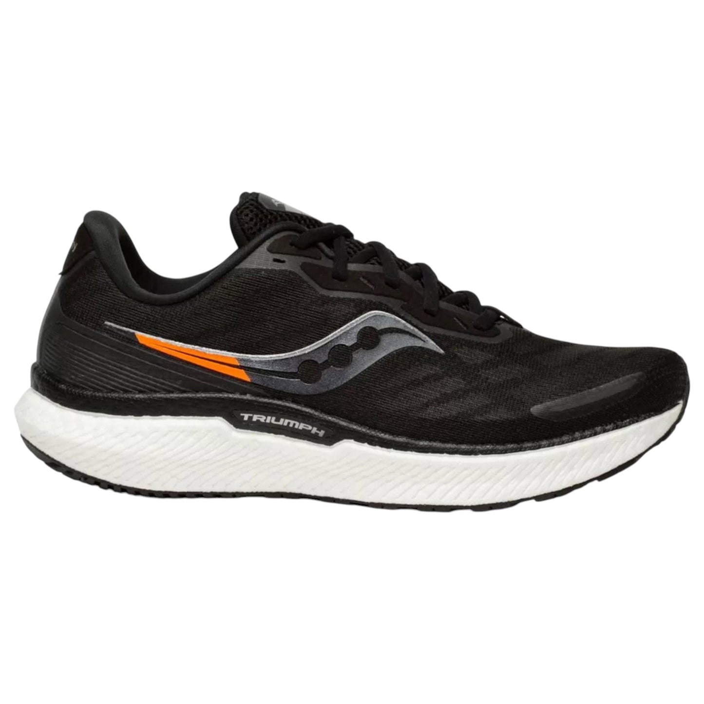Mens Saucony Triumph 19 Shoes Black / White