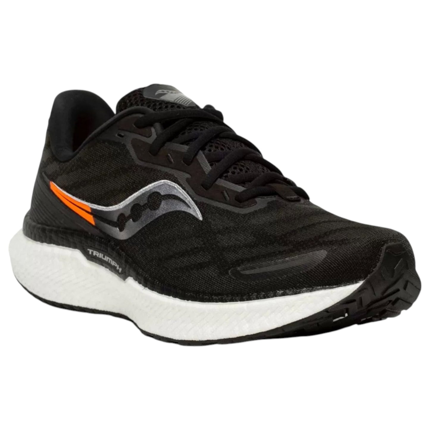 Mens Saucony Triumph 19 Shoes Black / White