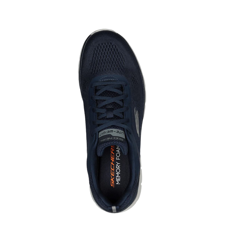 Mens Skechers Track Broader Navy Lace Up Athletic Shoes