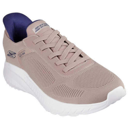 Mens Skechers BOBS Sport Squad Chaos - Solid Step Shoes Taupe