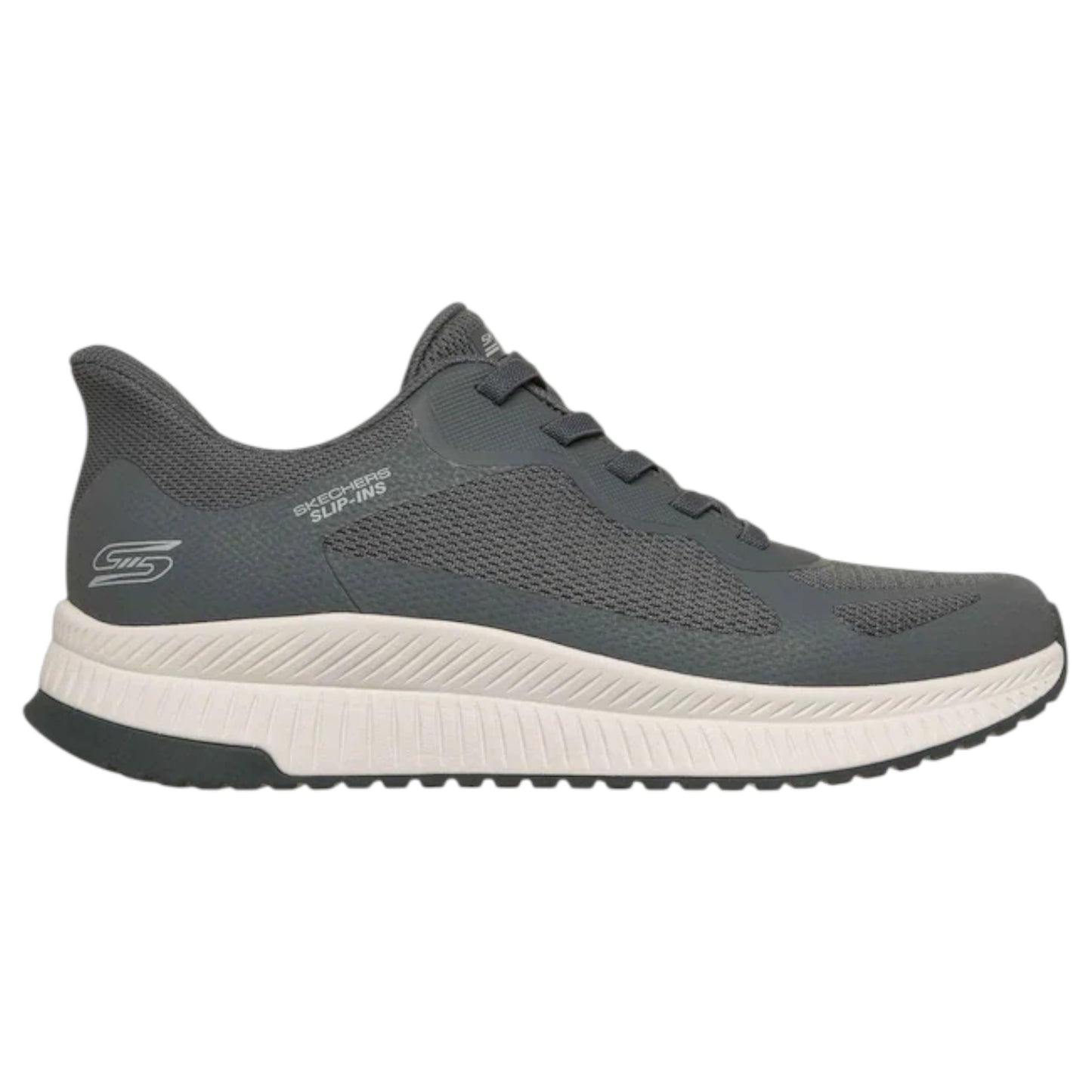 Mens Skechers BOBS Sport Squad Chaos 4 Shoes Charcoal