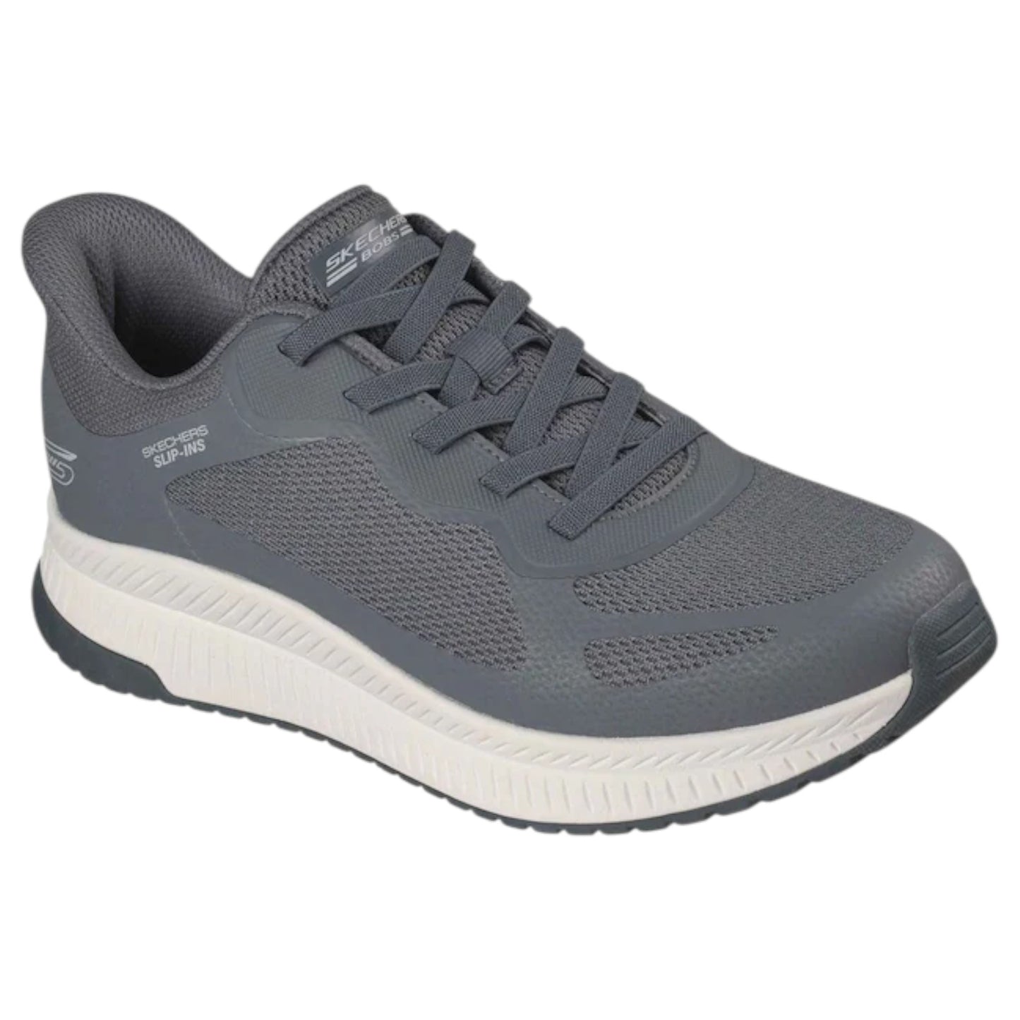 Mens Skechers BOBS Sport Squad Chaos 4 Shoes Charcoal