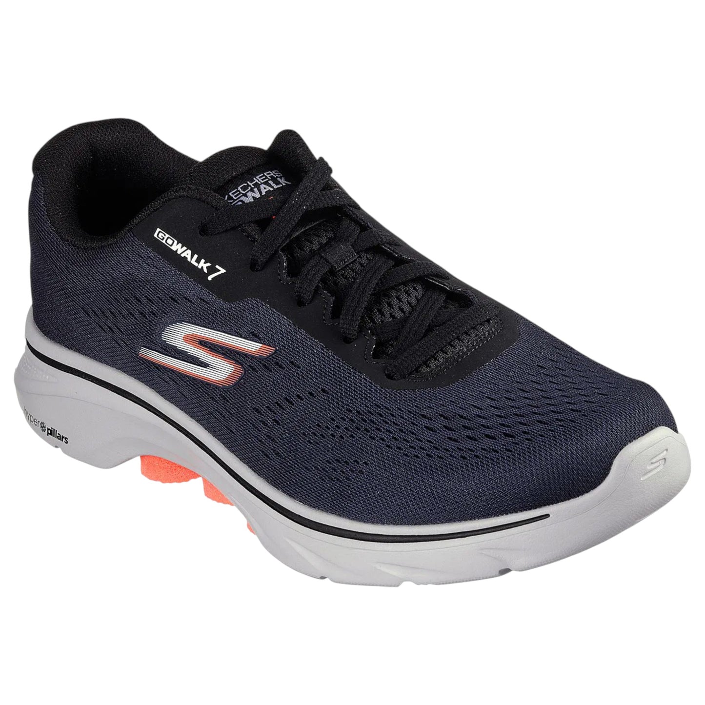 Mens Skechers Go Walk 7 Avalo 2 Extra Wide Shoes Navy/Black