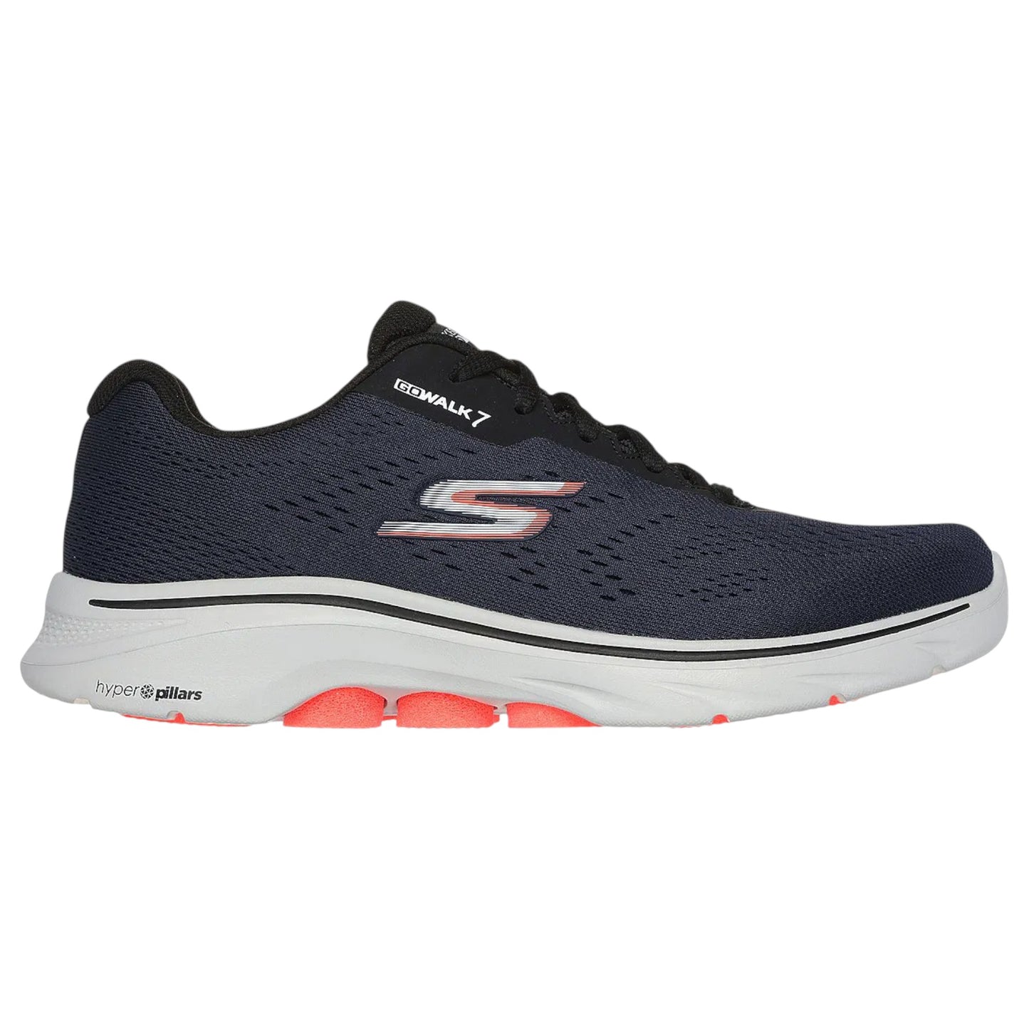 Mens Skechers Go Walk 7 Avalo 2 Extra Wide Shoes Navy/Black