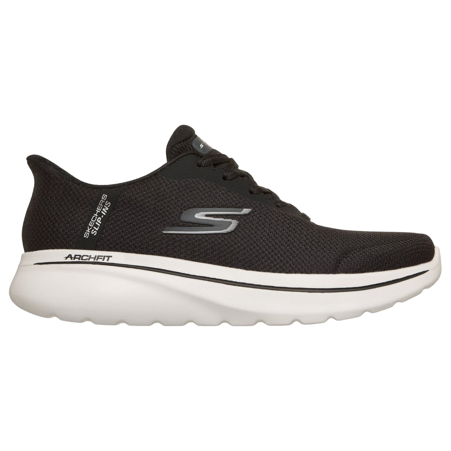 Mens Skechers Go Walk Arch Fit N-Joy - Lenny Shoes Black/White