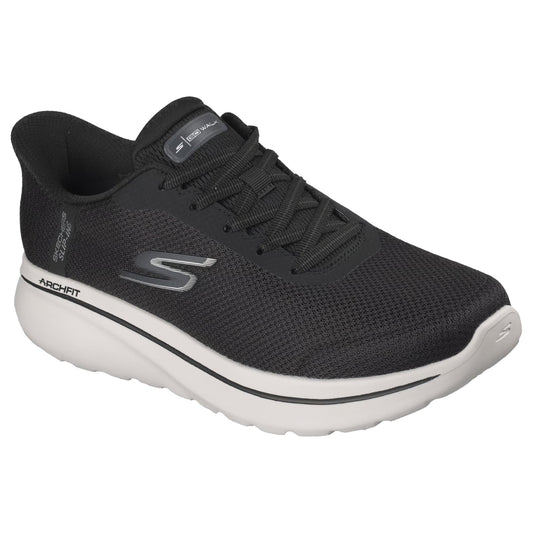 Mens Skechers Go Walk Arch Fit N-Joy - Lenny Shoes Black/White