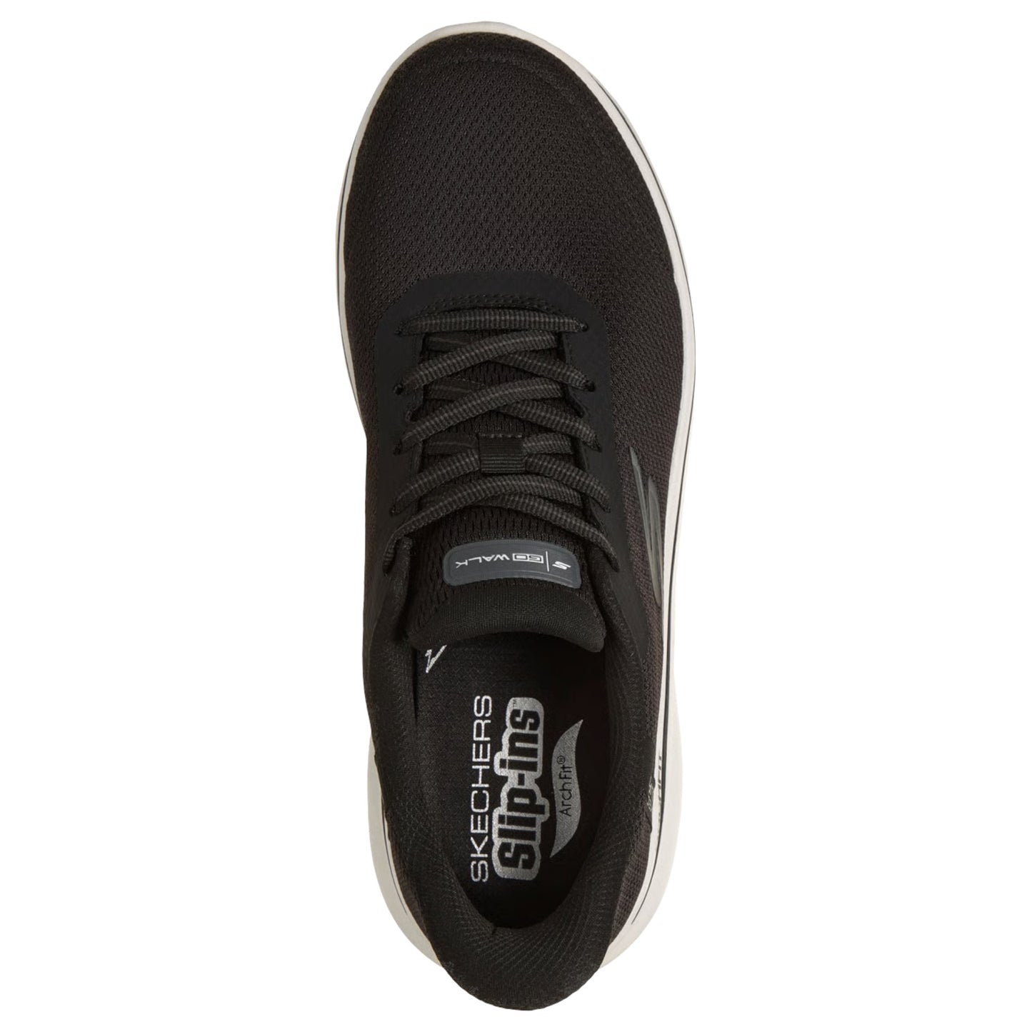 Mens Skechers Go Walk Arch Fit N-Joy - Lenny Shoes Black/White