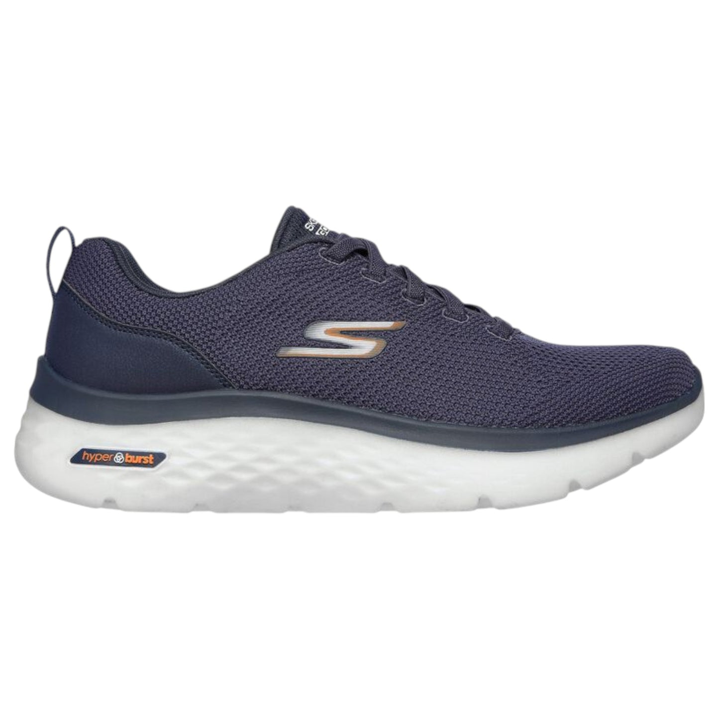 Mens Skechers Go Walk Hyper Burst Nanocore Shoes Navy/Orange