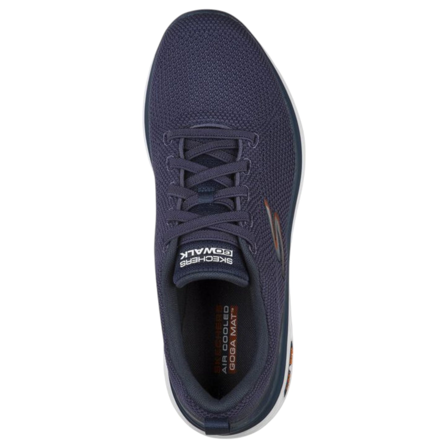 Mens Skechers Go Walk Hyper Burst Nanocore Shoes Navy/Orange
