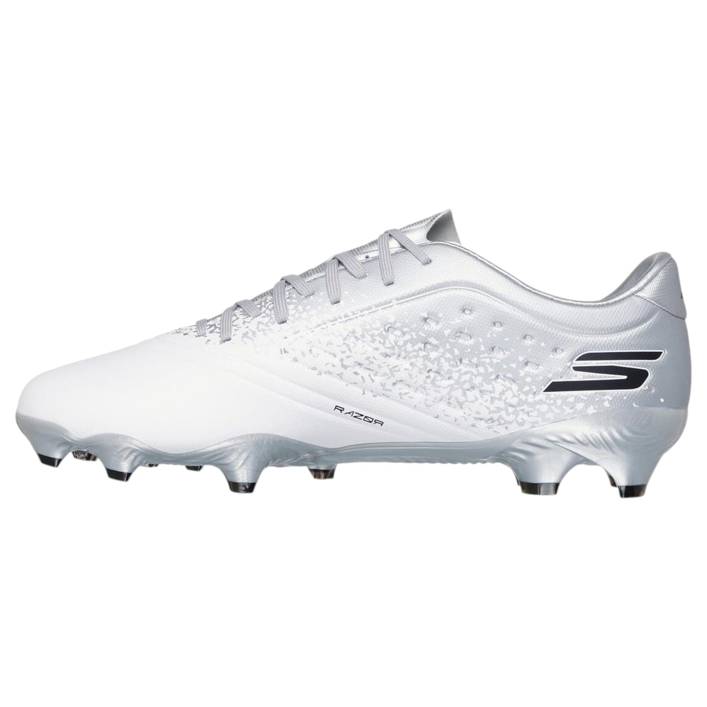 Mens Skechers Razor 1.5 Academy FG Shoes White/Silver