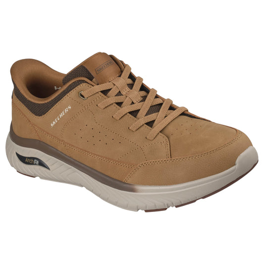 Mens Skechers Relaxed Fit Arch Fit Crosser - Felix Shoes Wheat