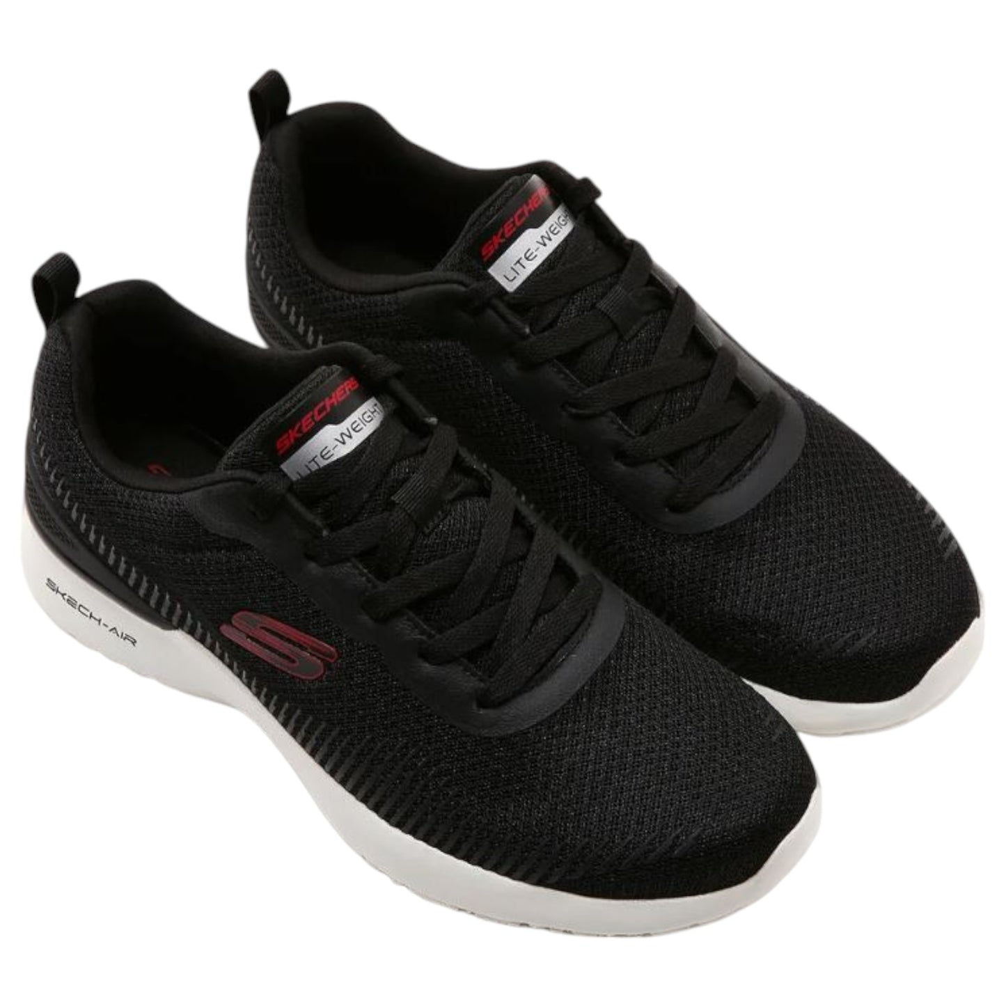 Mens Skechers Skech-Air Dynamight - Bliton Shoes Black/Red