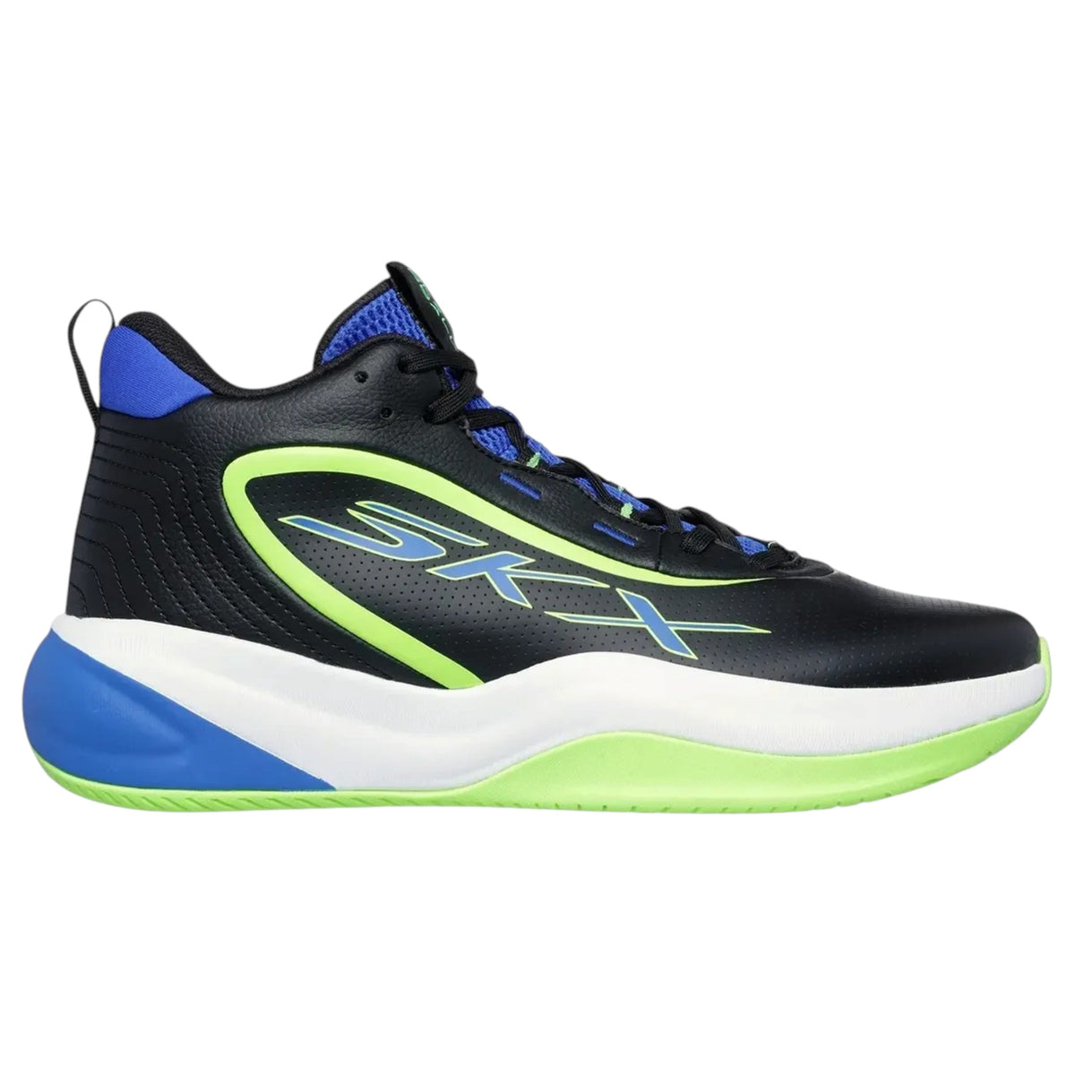 Men Skechers SKX League Shoes Black/Blue