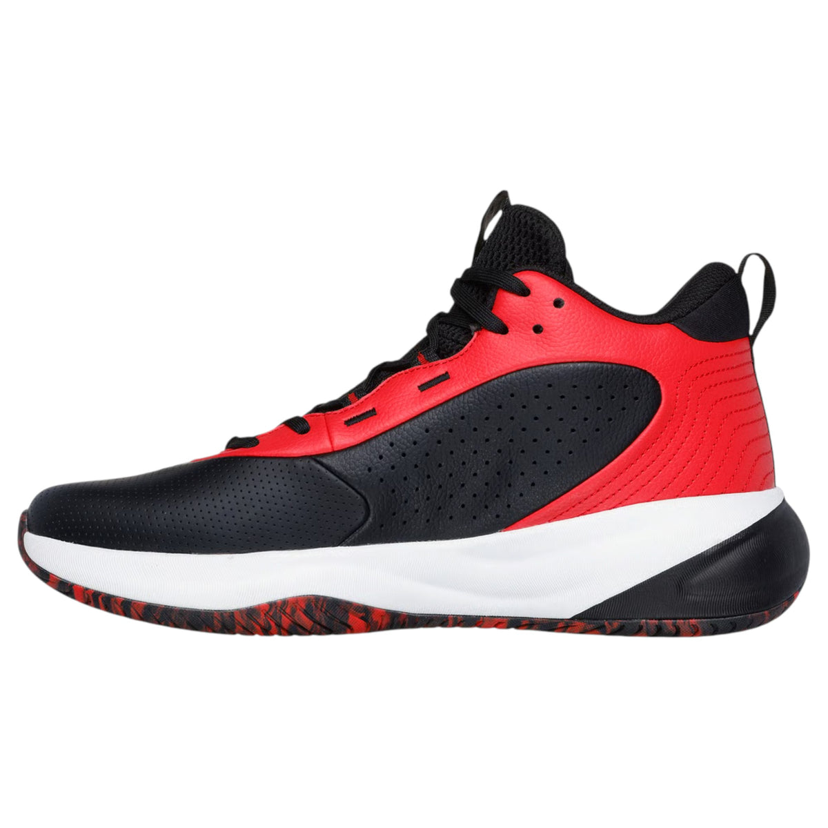 Men Skechers SKX League Shoes Black/Red