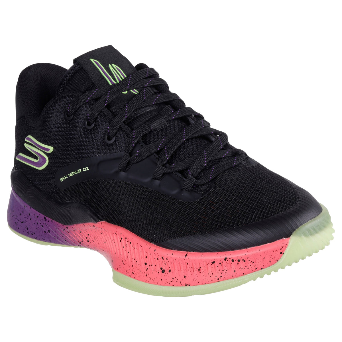 Men Skechers SKX Nexus Shoes Black/Pink