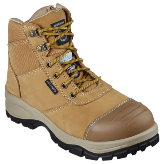 Mens Skechers Composite Toe Work Boot Boots Wheat