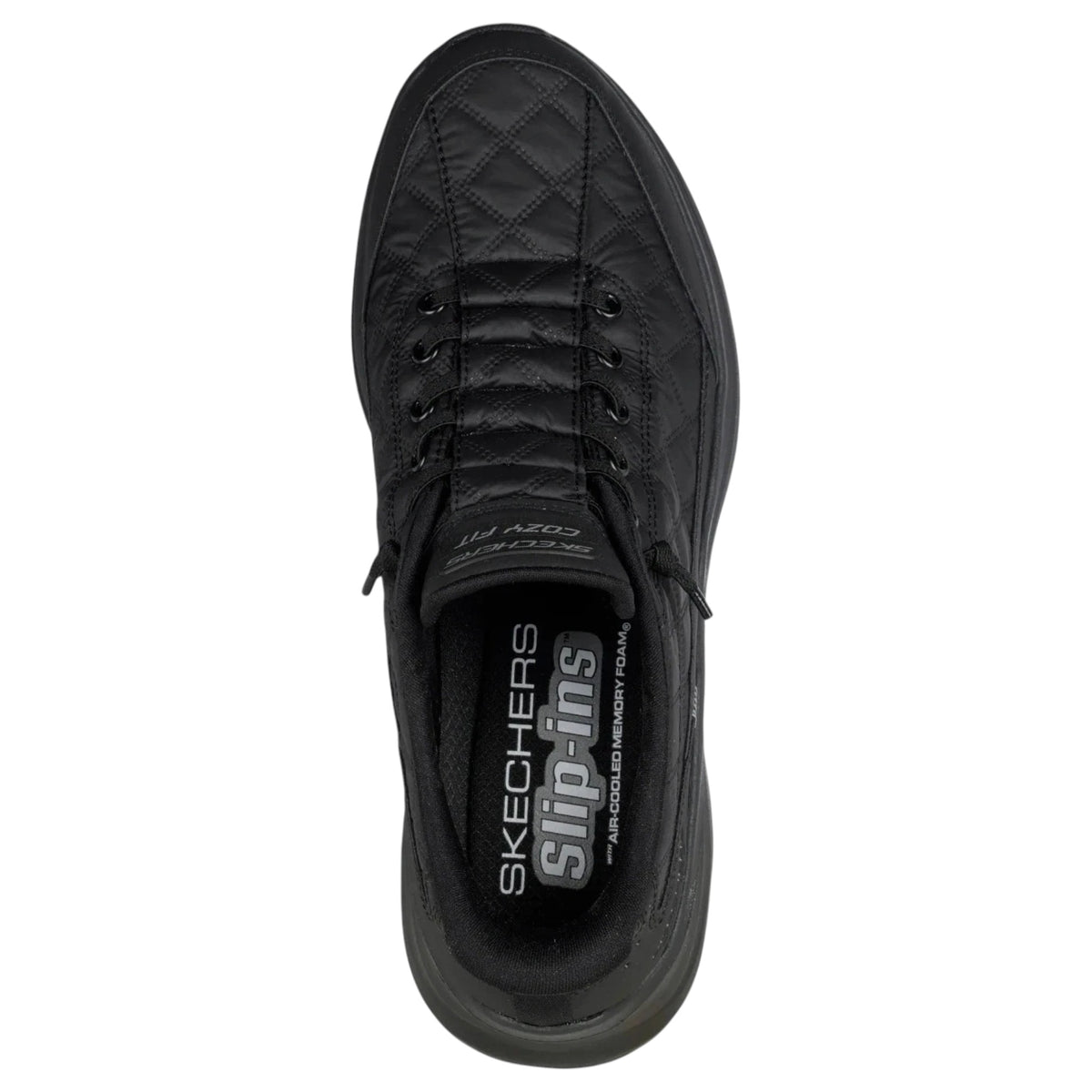 Mens Skechers Slip-Ins: Contour Foam - Cozy Fit Wide Shoes Pitch Black