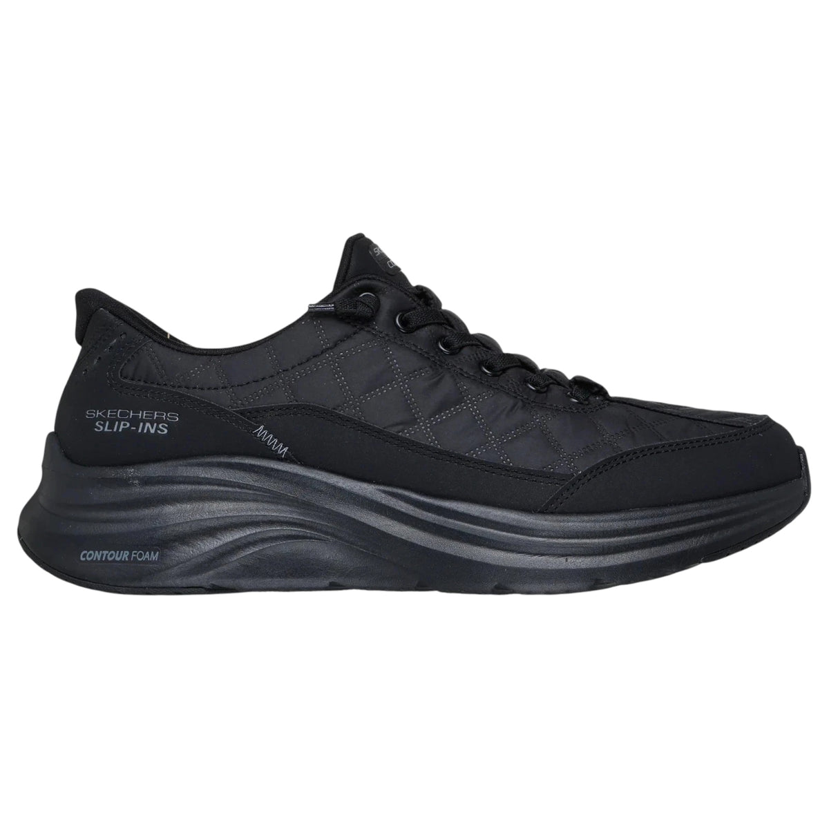 Mens Skechers Slip-Ins: Contour Foam - Cozy Fit Wide Shoes Pitch Black
