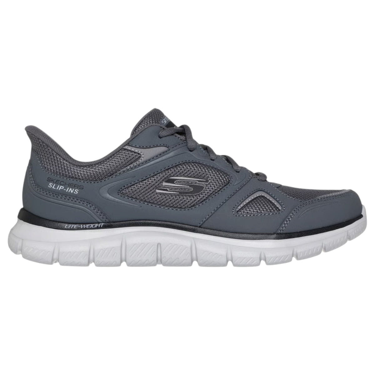 Men Skechers Slip-Ins: Track - Ezral Shoes Charcoal