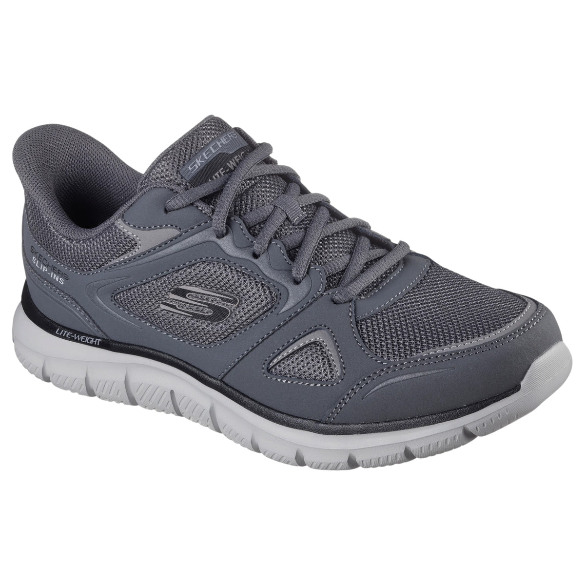 Men Skechers Slip-Ins: Track - Ezral Shoes Charcoal