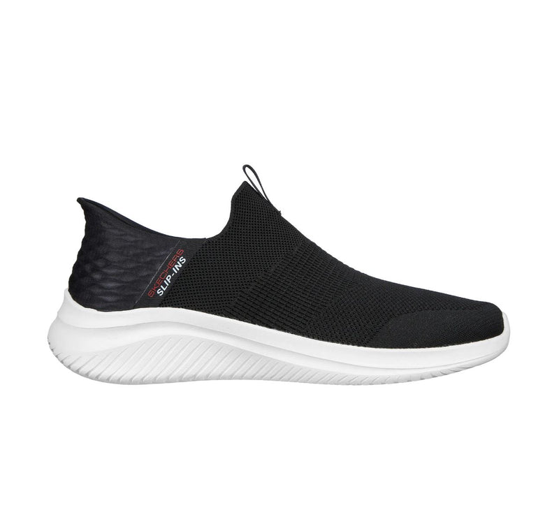 Mens Skechers Slip-Ins Ultra Flex 3.0 Smooth Step Black White Shoes