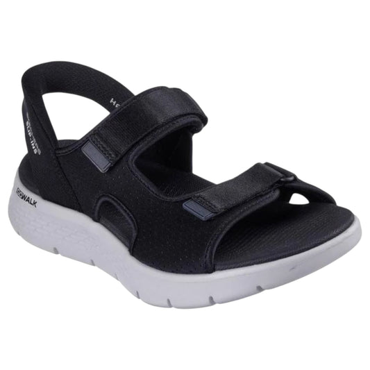 Mens Skechers Go Walk Flex Sandal - Easy Entry Sandals Black/Grey