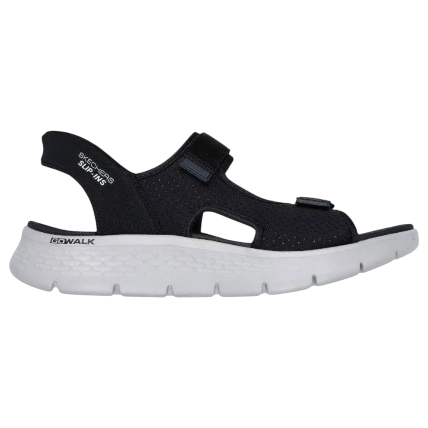 Mens Skechers Go Walk Flex Sandal - Easy Entry Sandals Black/Grey
