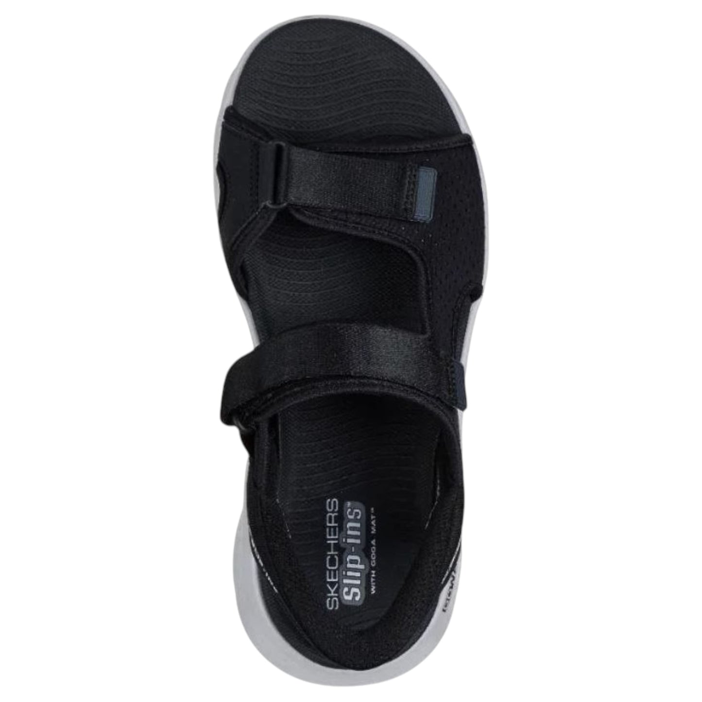 Mens Skechers Go Walk Flex Sandal - Easy Entry Sandals Black/Grey