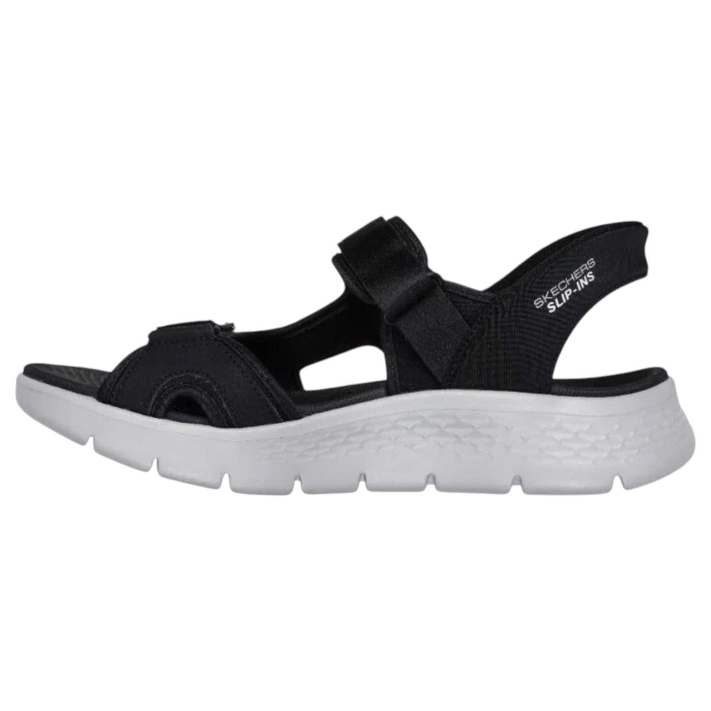 Mens Skechers Go Walk Flex Sandal - Easy Entry Sandals Black/Grey