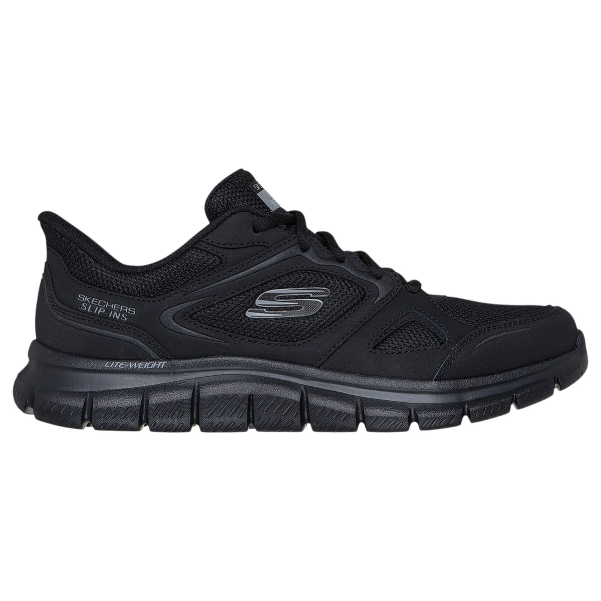 Men Skechers Track - Ezral Wide Fit Shoes Black