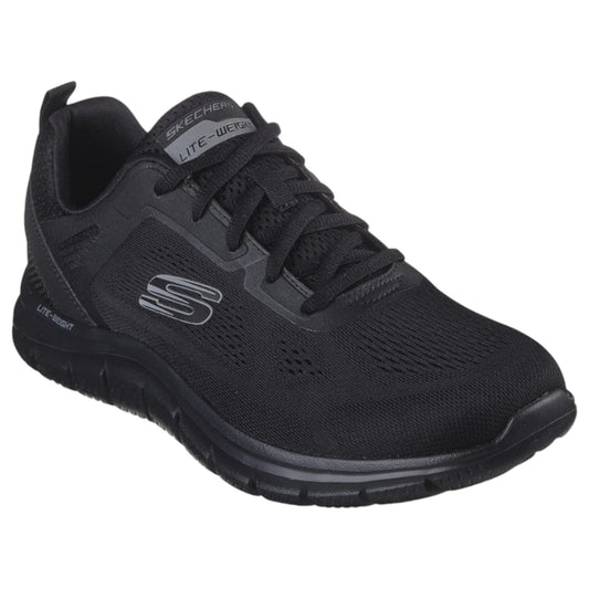 Mens Skechers Track Broader Shoes Black